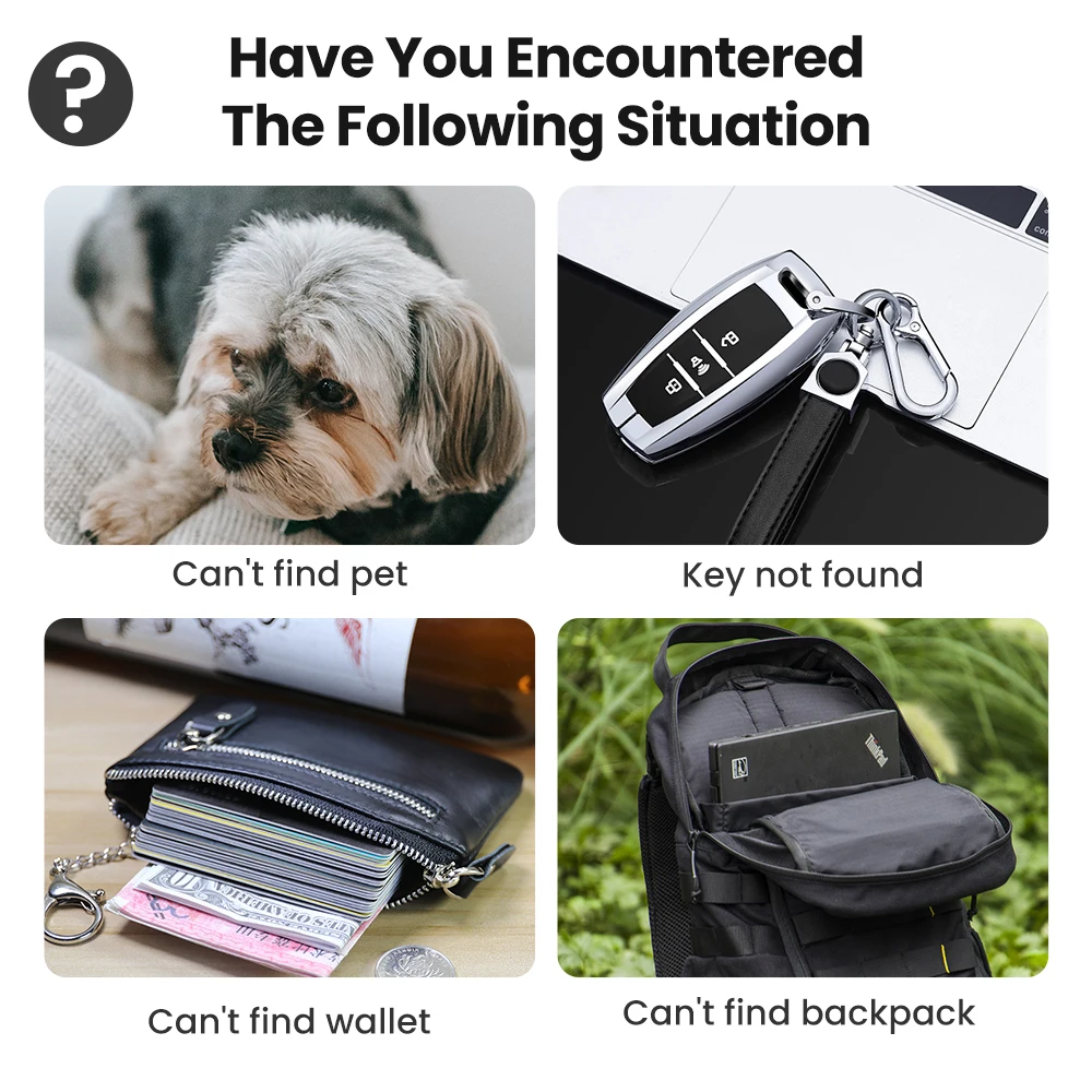 Bluetooth Tracker AVATTO Mini Tracking Device Air Tag Key Child Finder Pet Location Smart Bluetooth Car Pet Vehicle Important Items Lost Tracker