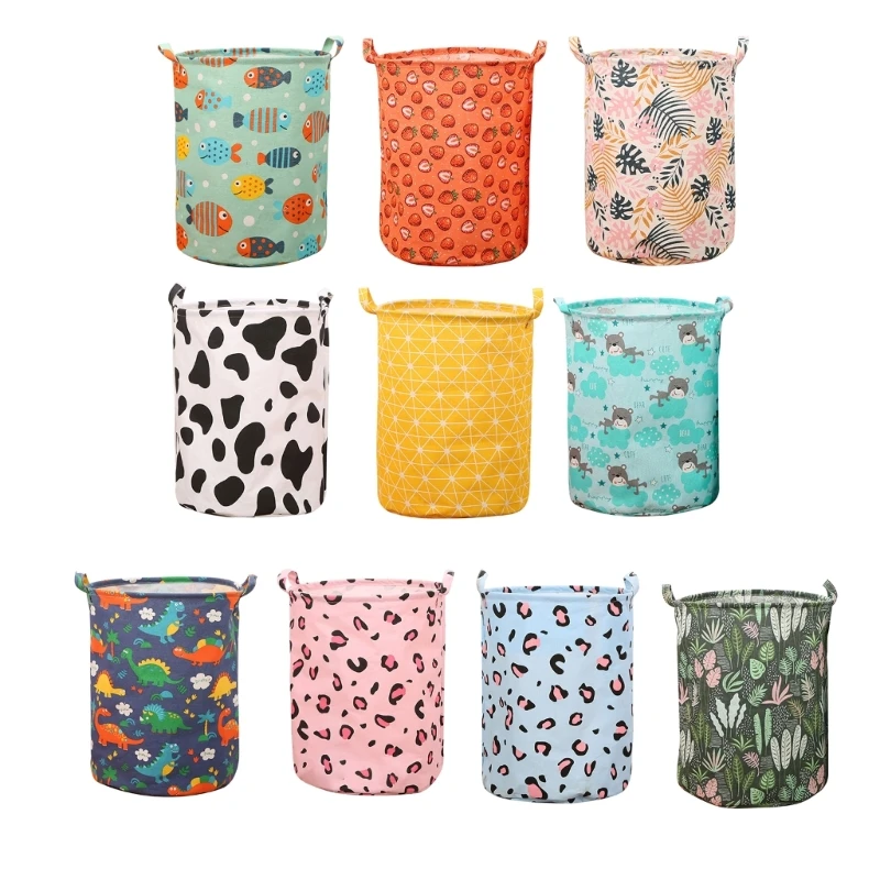 

Laundry Storage Basket Organiser Cotton Linen Laundry Hamper for Dirty Clothes