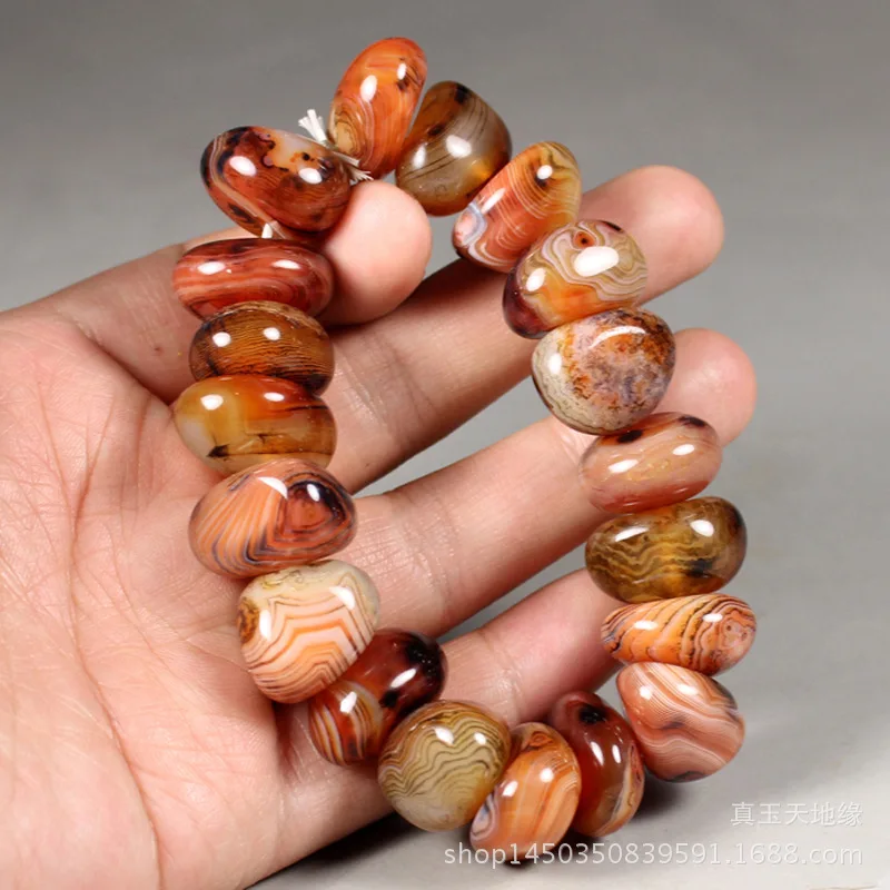 

Бразильский Агат Sardonyx, изысканный узор с необработанным камнем