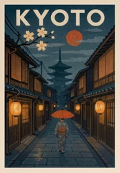 Japanese Anime Style Oriental Nature Art Canvas Painting - Modern Wall Art - 40X60cm Unframed (Nn - 25)