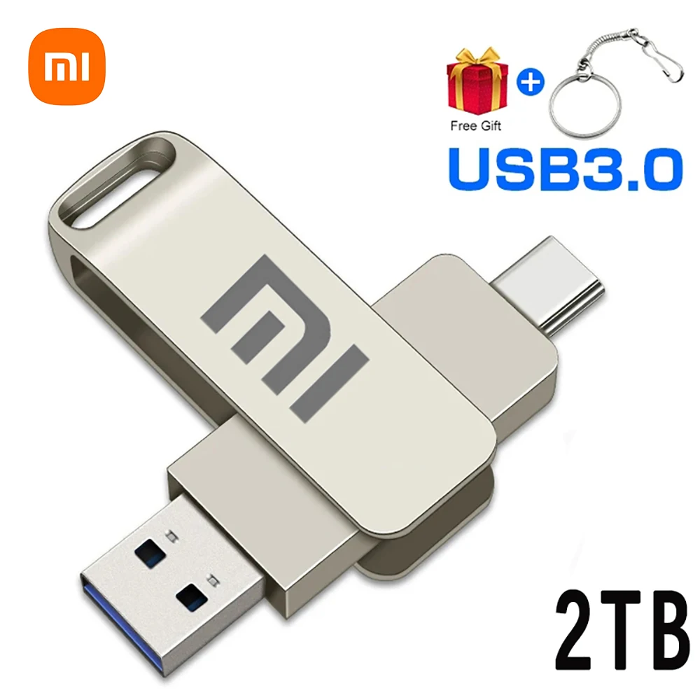 샤오미 정품 USB 3.0 펜드라이브, 고속 펜 드라이브, 메탈 Cle USB 플래시 드라이브, 512GB, 256GB, 휴대용 SSD 메모리, C타입, 2TB, 4TB
