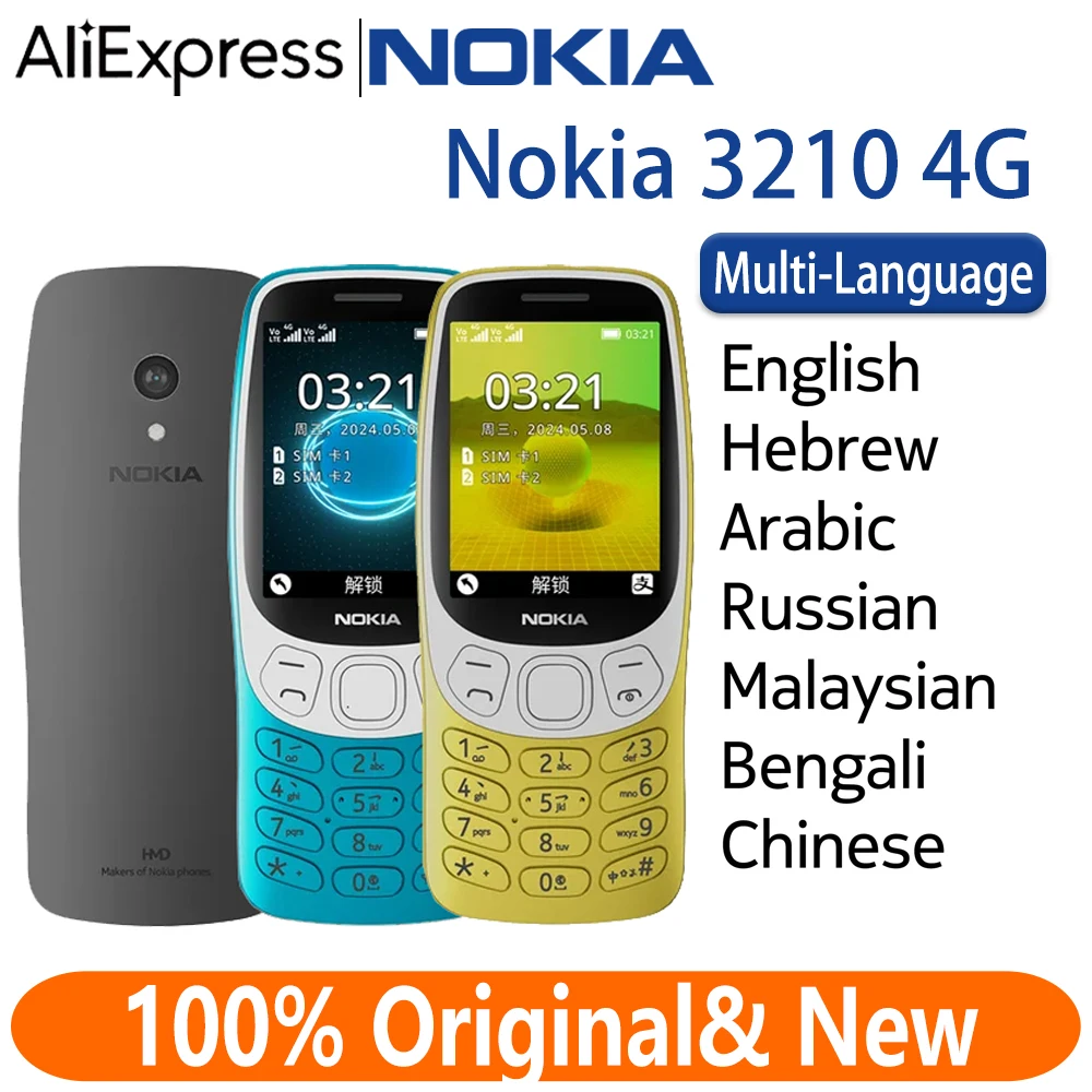 2024 Nokia 3210 4G Feature Phone Dual SIM 2.4
