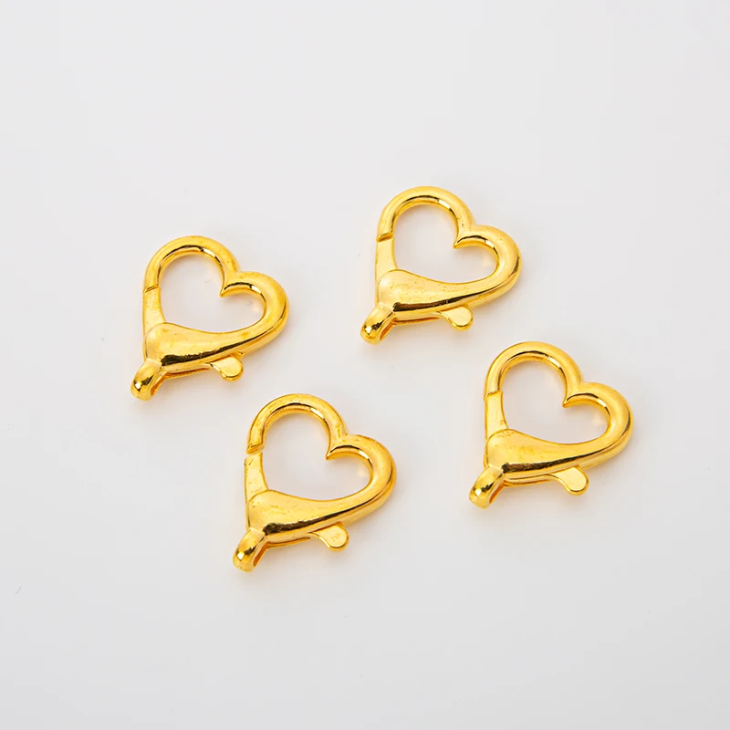 10 stücke Metall Liebe Herzform Karabiner verschluss Verbindung Schnalle für DIY Schmuck machen Schlüssel bund Anhänger Zubehör Material – Detail 4