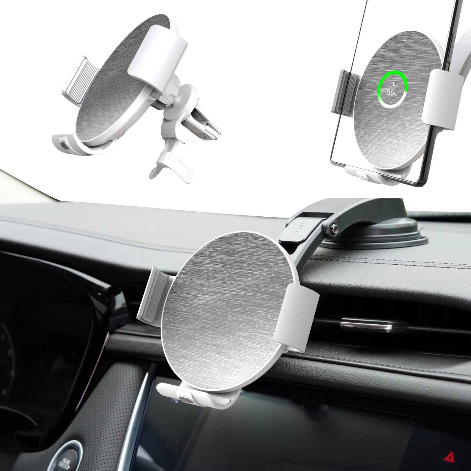 

15W Dual Coil Car Wireless Charger Fold Screen for Samsung Galaxy Z Fold 3 Z Fold 2 iPhone 13/12 Fold Screen Mount Holder