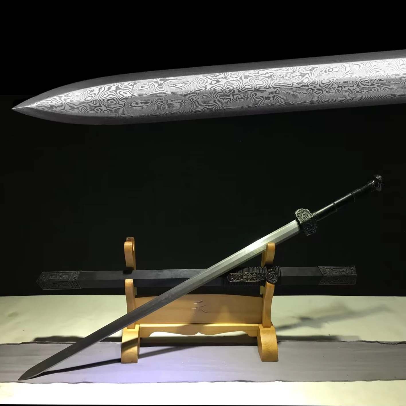 Espada han de oito lados, imperador chinês medieval de 106cm, aço damasco,  espada real, batalha, espada samurai afiada, katana - AliExpress, image size:1417x1417