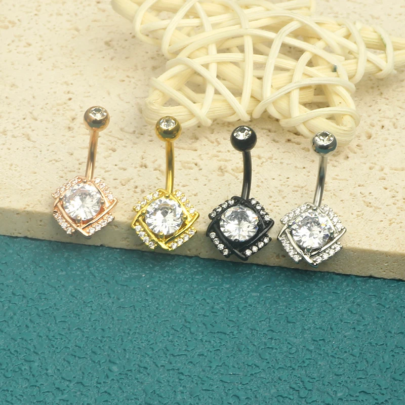 Surgical Steel Belly Button Ring Navel Nombril Piercing CZ Belly Ring Sexy Women Belly Piercing Body Jewelry Ombligo 14G mix