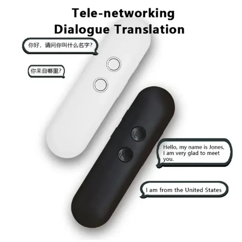 T4 Portable Wireless Smart Translator 40 Languages Two-Way Real Time Instant Voice Translator APP Bluetooth Multi-Language Voice Translator Language Translator