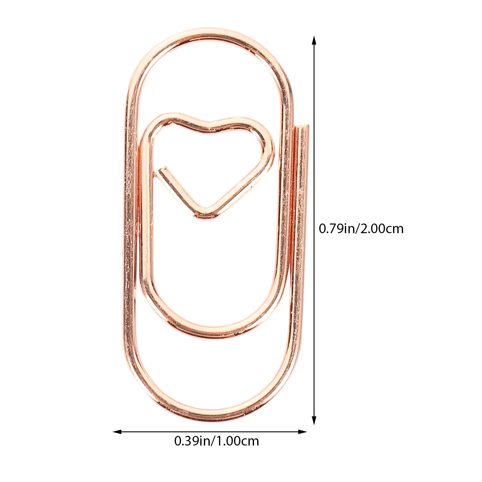 

The Paper Mini heart Rose Gold Color Clip Bookmark binder clip Office Accessories paper Clips Patchwork Document Clip