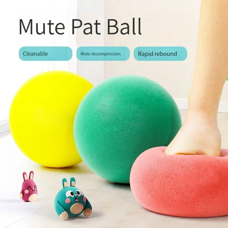 Balle muette pour bébé, jouet d'extérieur, éponge solide, balle élastique douce, Sports d'intérieur pour enfants, jeux de développement de balle de réduction du bruit, 1 pièce