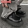 Design Star Cleanfit Derby Shoes for Men IG Trendy Irregular Head Thick Bottom Casual Commuter Leather Shoes 3