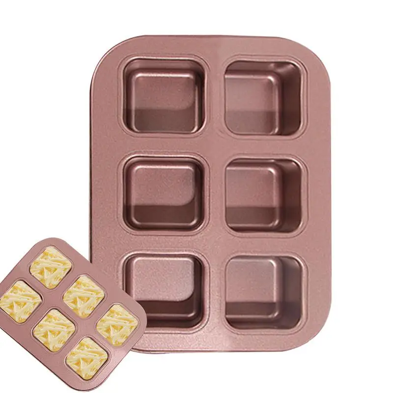 

Divided Brownie Pan All Edge Square Carbon Steel Cupcake Molds With 6/12 Cavity Baking Supplies Kitchen Baking Molds For Cakes