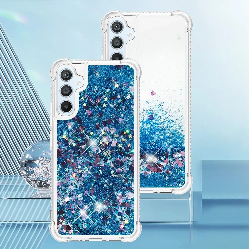 Glitter Clear Liquid Quicksand Phone Case with Dynamic Design