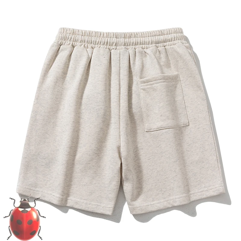 Retro Street Niche American Fashion Label Towel Embroidered Letters High Street Loose Casual Shorts Couple Summer Quarter Pants