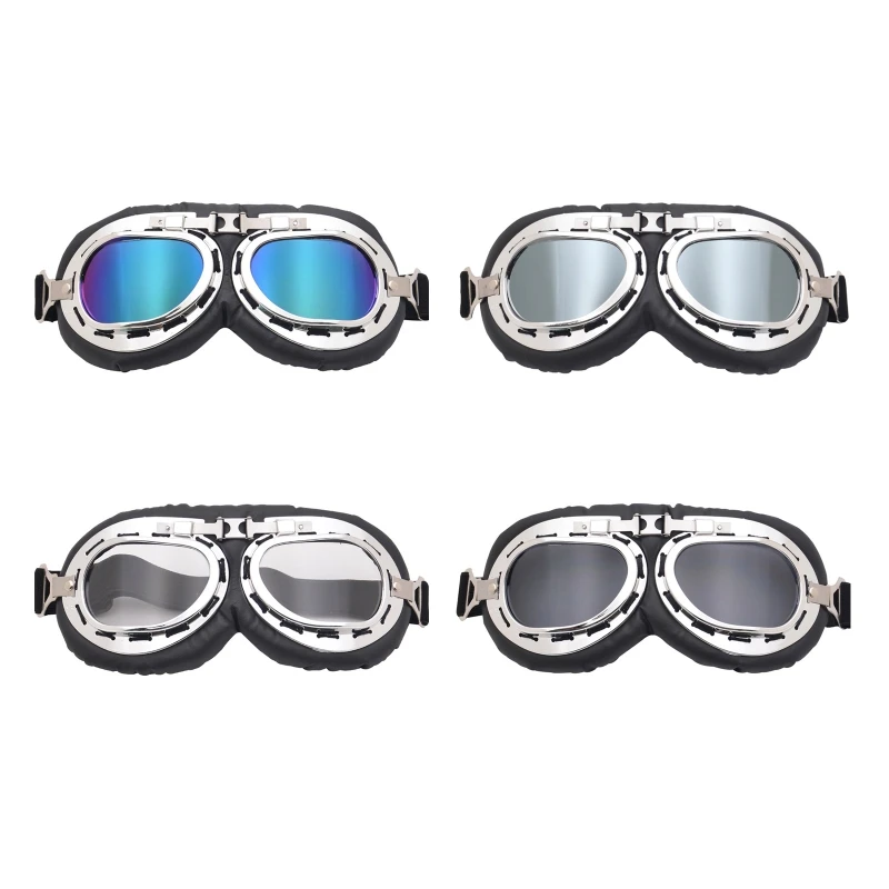 

Motorcycle Goggles Retro Scooter Glasses for Men Women Adult