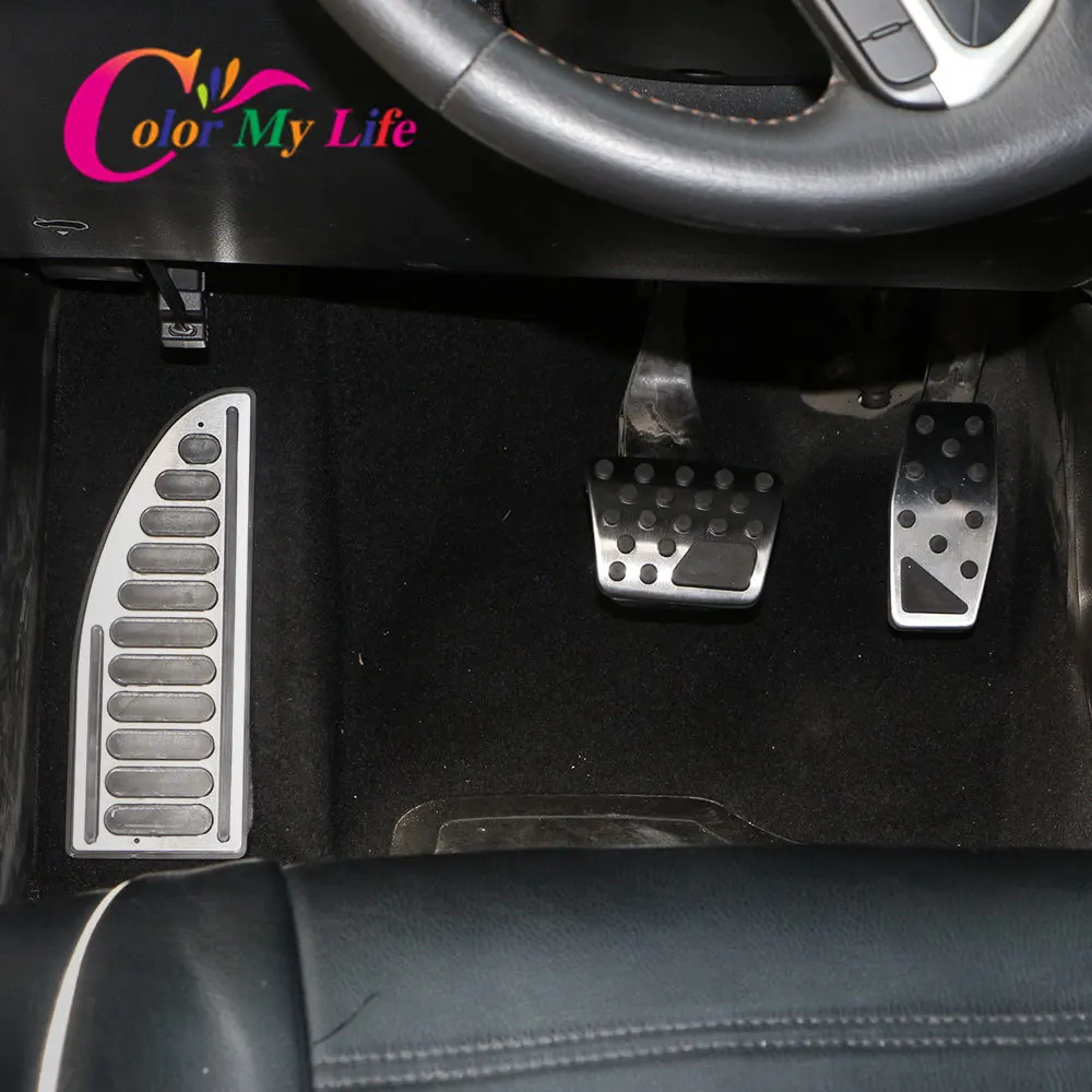 AT Car Gas Pedal Brake Pedal Cover Rest Pedale Color My Life Fit Fiat 500 X 500X 2015-Auto Pedals Accessories