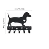 Wall-Mounted Iron Crafts Key Rack and Dog Leash Hanger - 9-Inch Wide Metal Wall Art Hook for Hanging Keys and Leashes 2