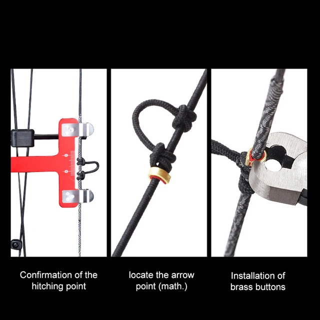 Kit D-Loop Per Arco Compound Con Cacciavite – Anello In Metallo A 4 Viti, Per Tiro Con L'arco E Caccia