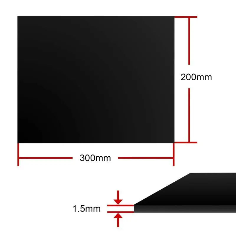 1-5pcs black abs plastic plate model sheet DIY model material parts thickness 0.5mm-5mm
