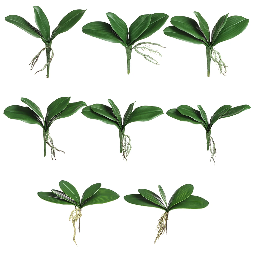 

New Home Decor Orchid Leaves Decorative Flowers Plastic Grass Simulation Leaves Artificial Plants Phalaenopsis Leaf