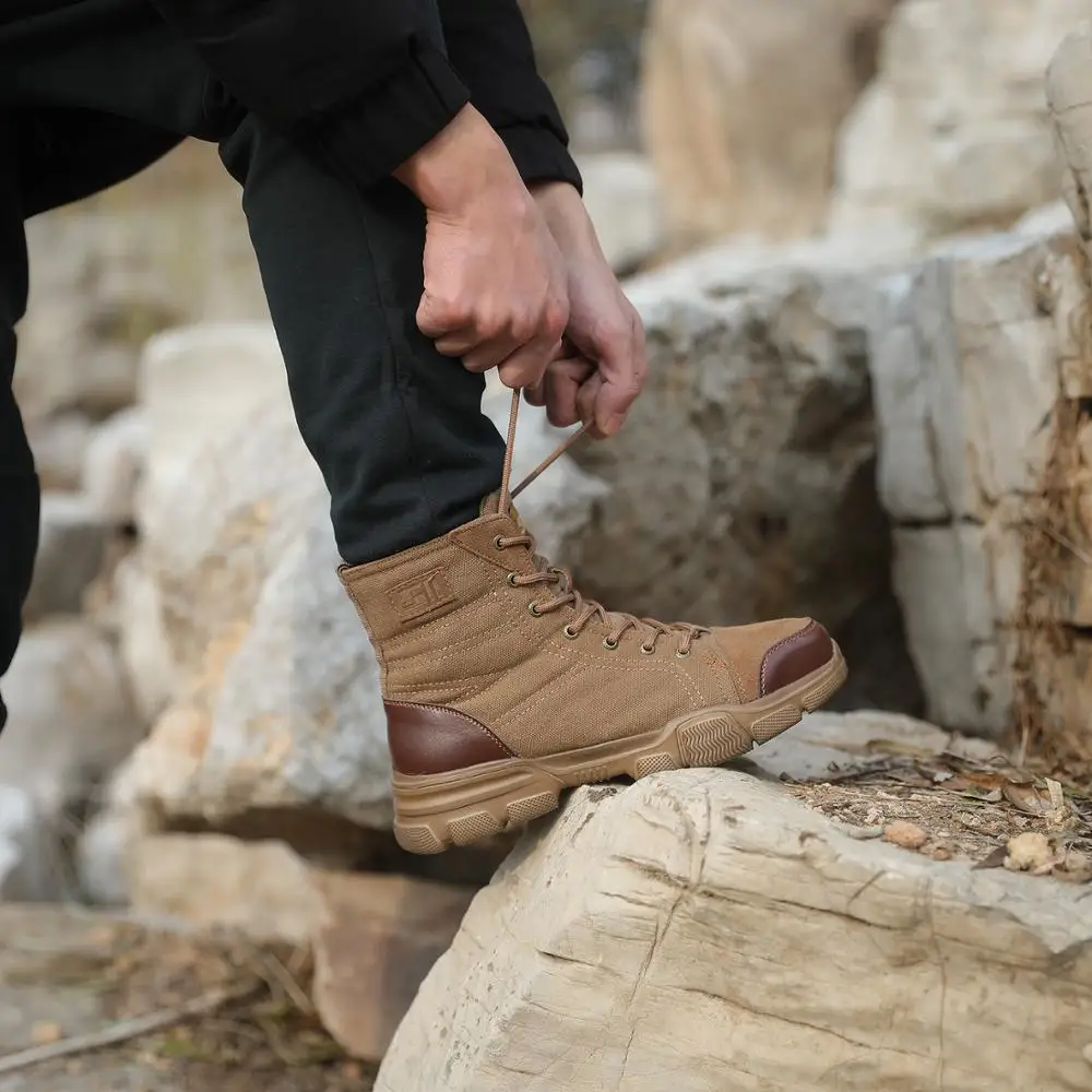 HTUEY 2022 Steel Toe Boots for Men 