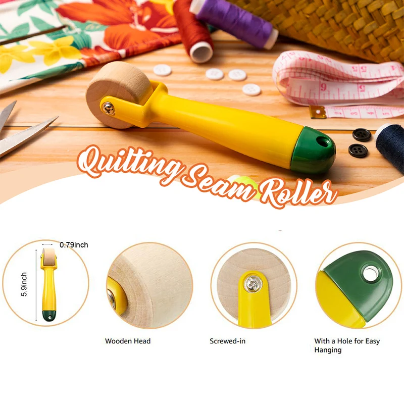 Quilting Seam Roller Sewing Seam Roller Wallpaper Roller with Easy to Grip  Handle for Quilting Sewing Print Ink Home Decoration
