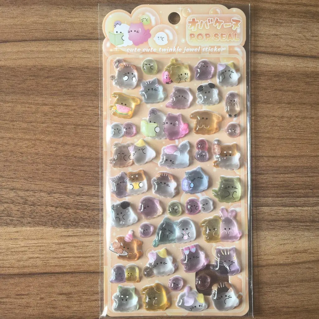 Set of 4 Adorable Transparent Seal Stickers - Charming Decor for Journals, Phones & DIY Crafts