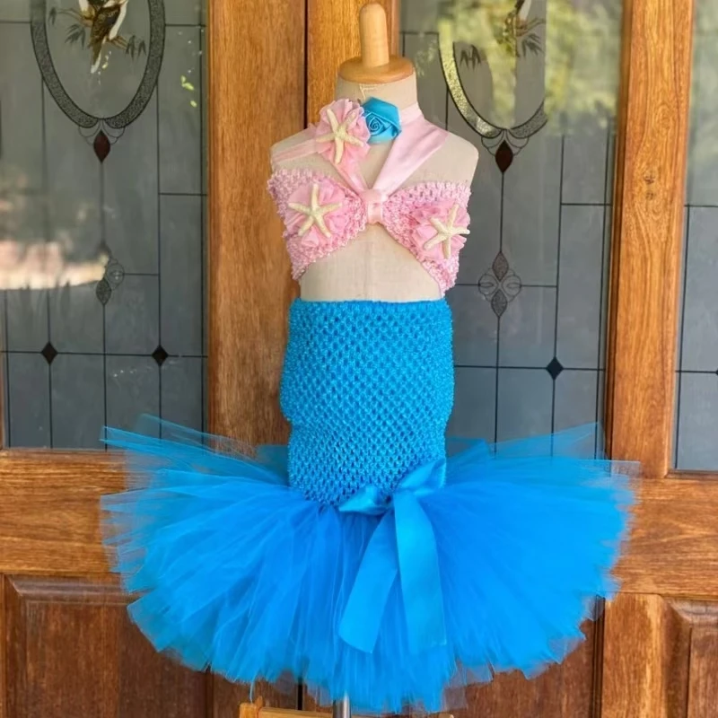 chinese dress ladies Posh Peanut Disney's The Little Mermaid Magical Mermaid Tulle Skirt Bodysuit Dress in Blue, 6-12 Mo, Viscose from Bamboo