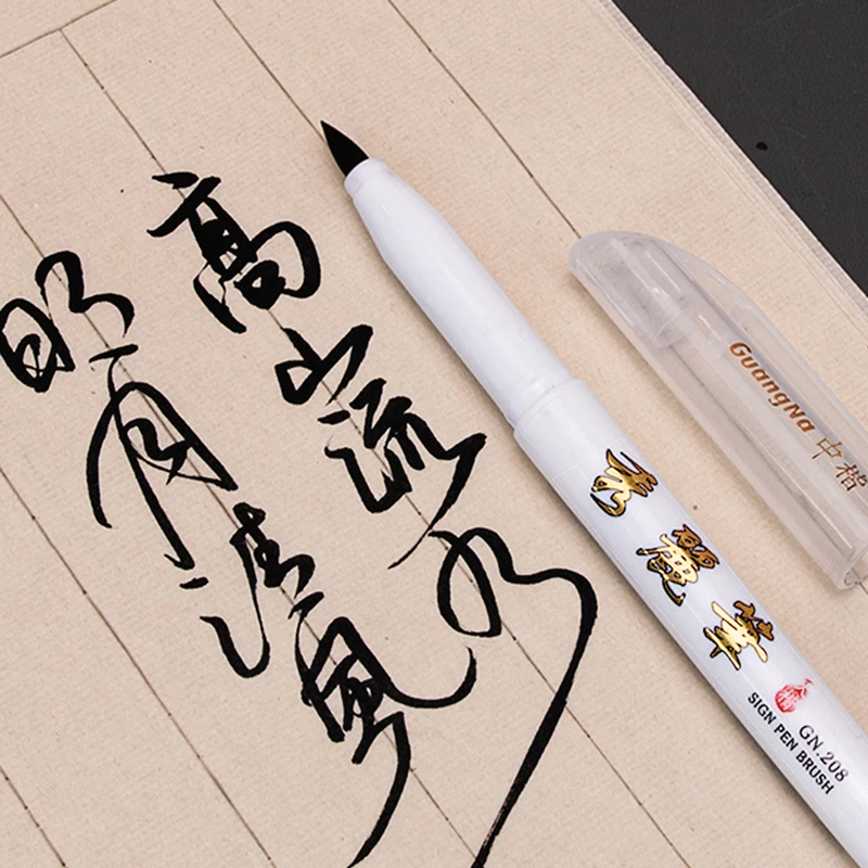 STA 4 Pcs Japanes Calligraphy Pen Waterproof Markers Soft Brush