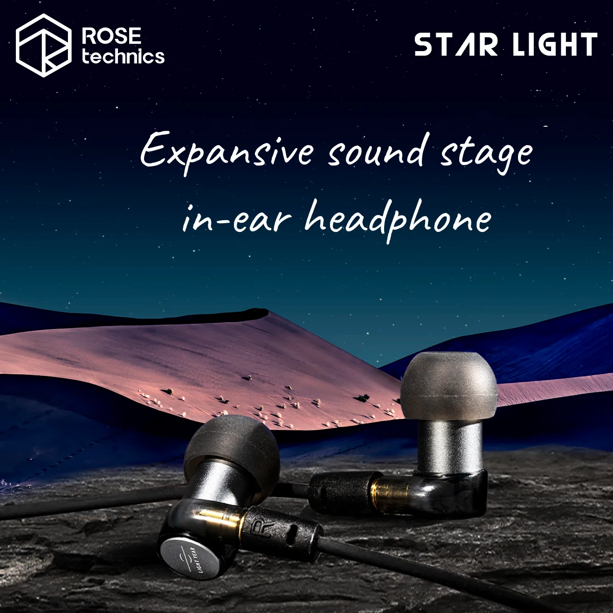 

Rose Technics Star Light Small earbuds/Expansive sound stage in-ear HiFi stereo headphones/6mm LCP/ergonomic design/CNC/EQ