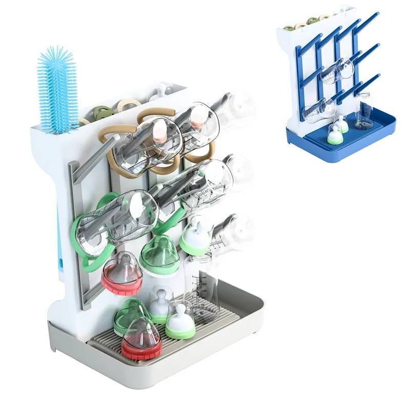 Baby Bottle Drying Rack Vertical Bottle Dryer Rack Holder Organizer Space Saving Standing Drying Rack for Baby Bottles and Cup