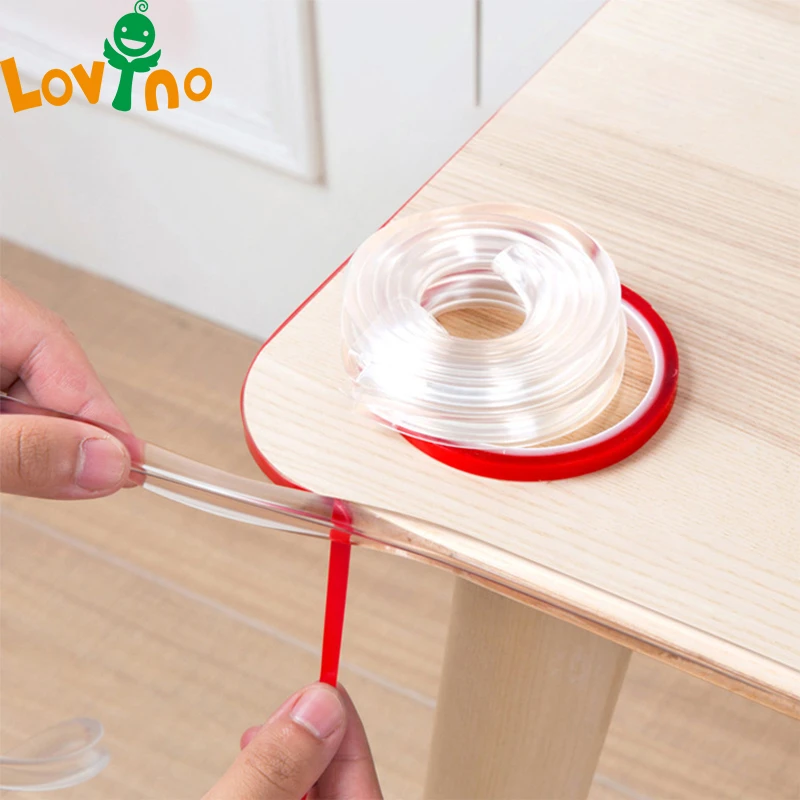 Protector transparente para bordes de mesa, protectores de esquina para muebles, tira de parachoques cinta de doble cara para armarios, mesas y cajones, 1M|Protectores de bordes y esquinas| - AliExpress