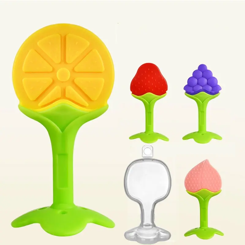 안전  Teether 식품 학년 실리콘  Teething Beeds 팔찌  치아 훈련 완구 BPA 무료  Teether