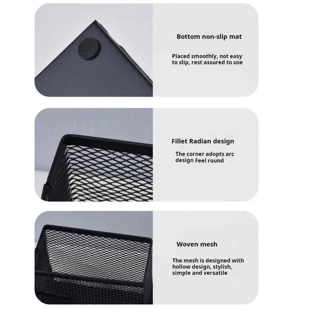 Office Desk Organizer Capacity Wire Mesh Pencil Holder Makeup Brush Organizer for Office Stable Non-slip Design Desktop makeup organizer pen holder desk organizer pen and brush holder