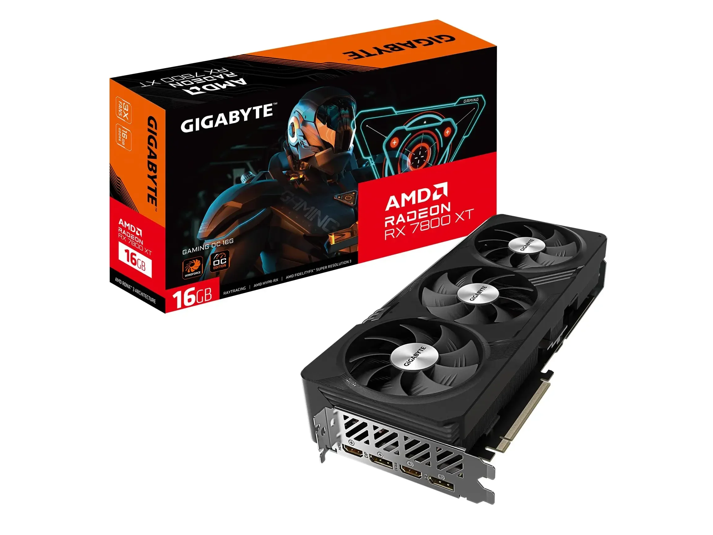 

GIGABYTE Radeon RX 7800 XT Gaming OC 16G Graphics Card 3X WINDFORCE Fans 16GB 256-bit GDDR6 GV-R78XTGAMING OC-16GD Video Card