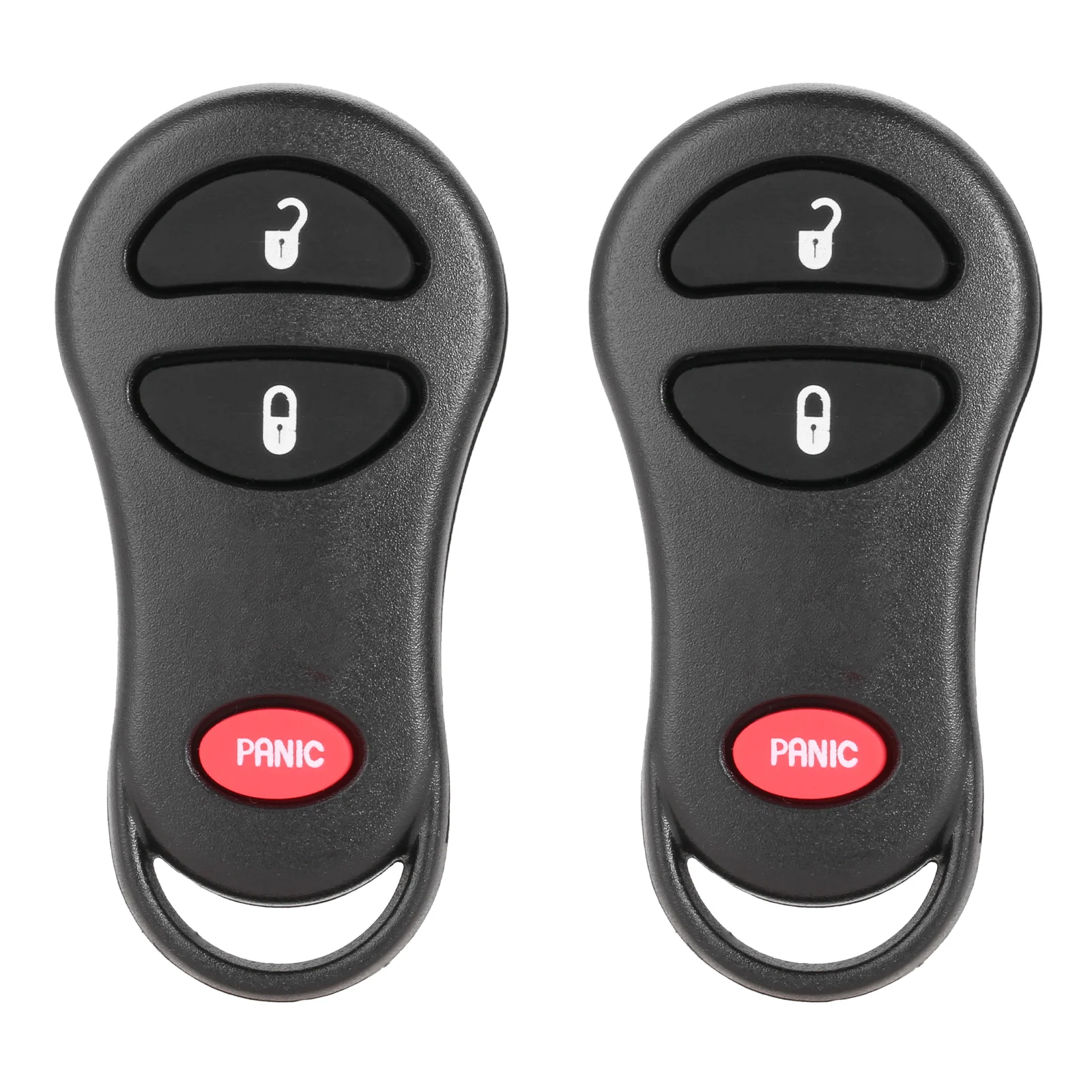 

2Pcs Black 315MHZ GQ43VT17T 3 Buttons Car Key Fob Keyless Entry Remote for Chrysler Dodge 2001 2002 2003 2004 2005 P/N:04686481