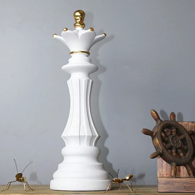 Chess Resin Ornaments Desk Decor Crafts King Queen Small Chess Statue Nordic Home Artwork Living Room Decoration Furnishings magnetic chess set board game wooden chess foldable chess board folding chess board chess timer chess pieces and board table games chess puzzle game chess pieces