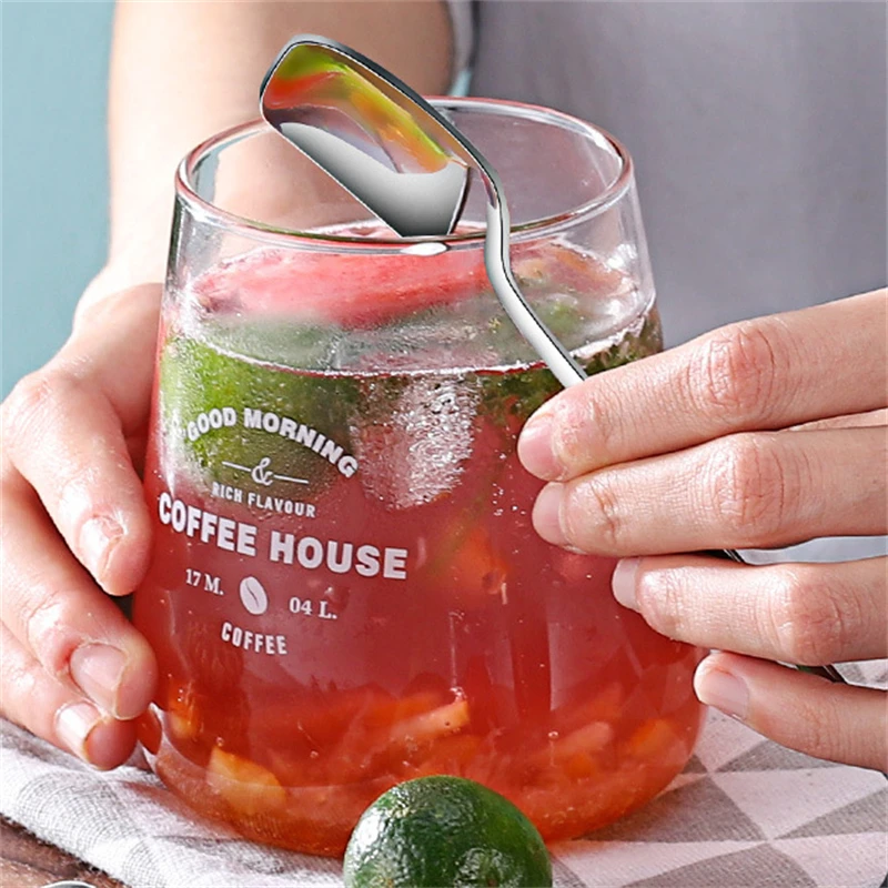 Long Handle Spoon 304 Stainless Steel Mixing Spoon Stirring Drink Bar Bar Accessories Kitchen Accessories cocktail spoon
