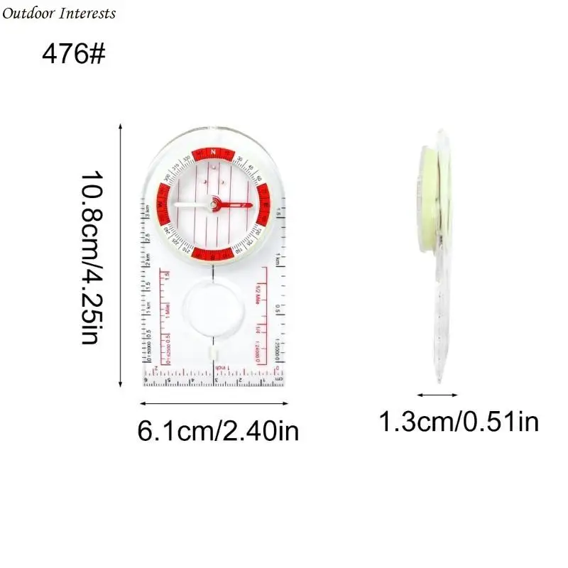 내비게이션 캠핑 다기능 나침반 ??눈금자 지도 읽기 배낭여행 400C