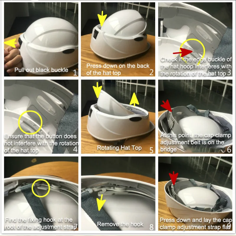 CE Folding Safety Helmet Convenient Foldable Hard Hat Portable Folding Flame Retardant Helmet for Disaster Prevention