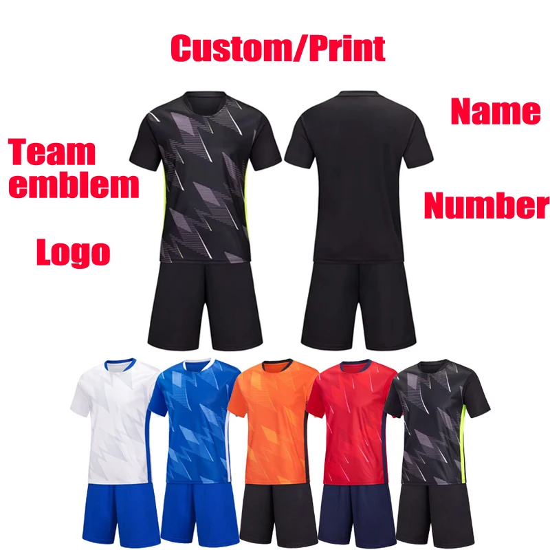 Soccer uniforms custom Football training clothing Adults and Kid clothes Men Boys Soccer Clothes Sets Short Sleeve Printing