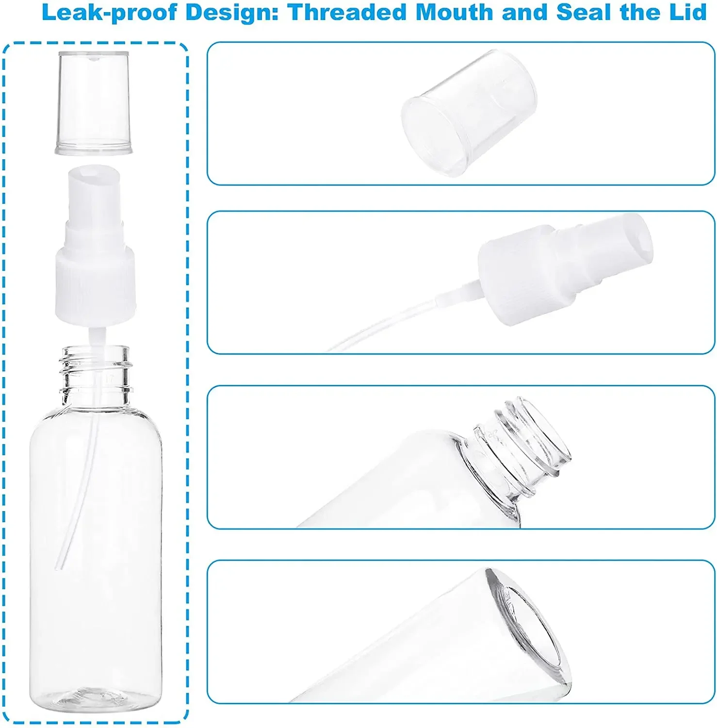 Spray Bottle Mist Sprayer Clear Fine Empty Travel Reusable Liquid Water Hair Cleaning Solutions Container 10PCS 30ml 50ml 100ml spray bottle refillable spray bottle