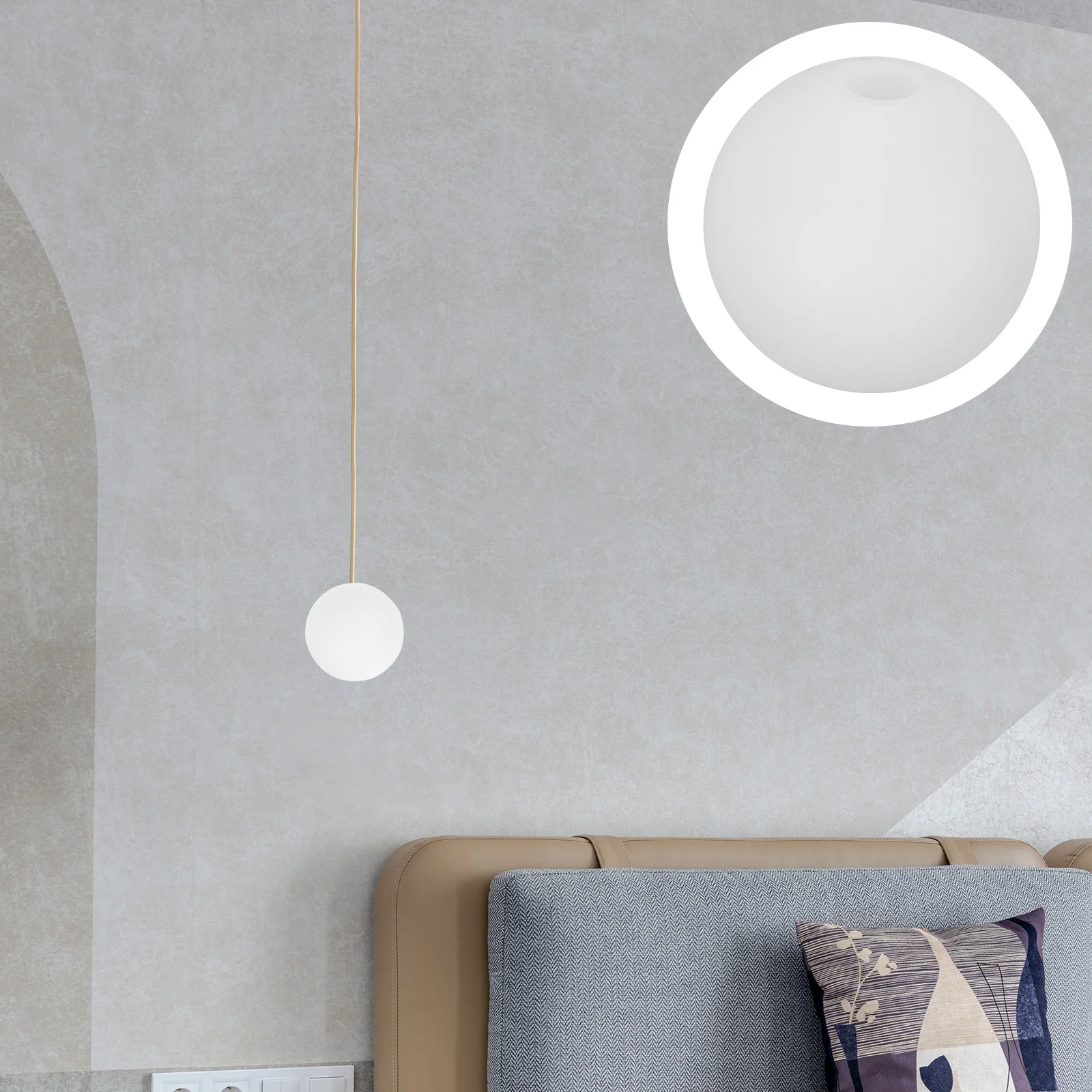 

Globe Lamp Shade Ball Lamp Cover Replacement Acrylic Celing Light Cover Round Pendant Light Shade Hanging Light Fixture Cover