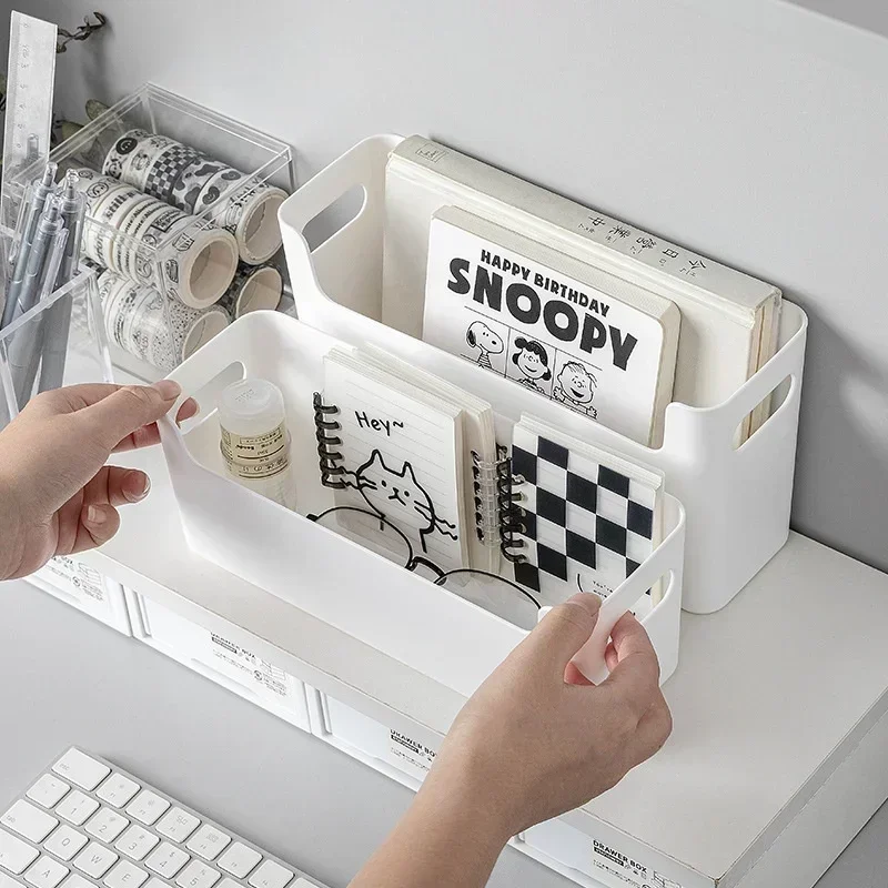 New 1pcs Desktop Storage Box Dormitory Artifact Wall-mounted Student Dormitory Upper Bunk Free of Hitting Wall Storage Box