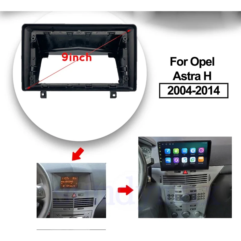 

2din 9 дюймов Android автомобильный для Opel Astra 2004- 2014 автомобильный радиоприемник Рамка адаптер CD панель приборной панели ободок с can-шиной кабель