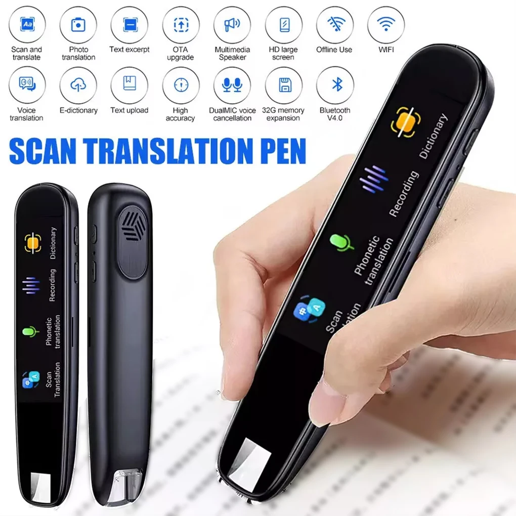 Smart Voice Translator Pen For Instant Language Translation Instant Smart Voice Translator Book Literature Translation Tools voice translator,language translator,translation pen