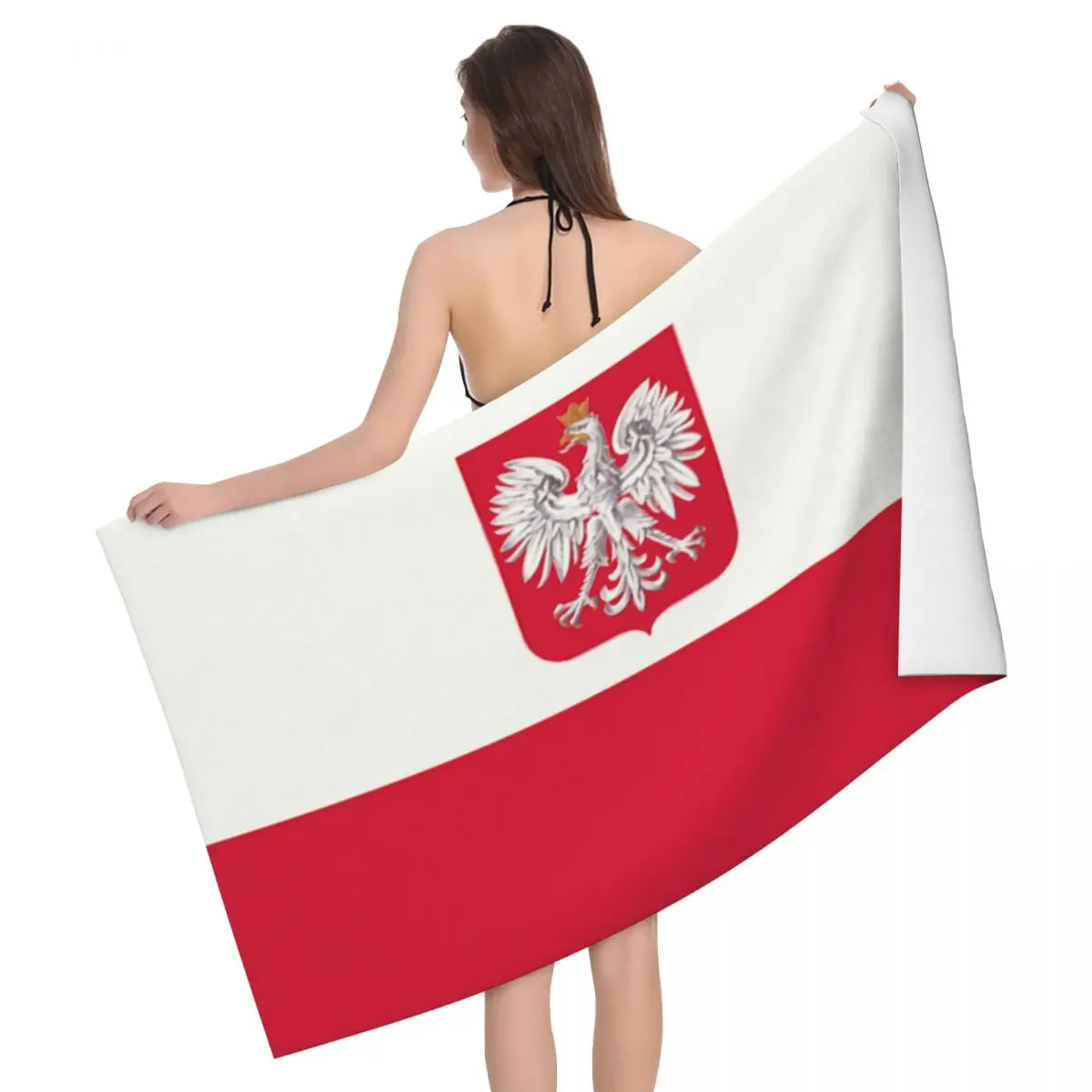

Пляжное полотенце с полированным флагом, персонализированные Супермягкие полотенца для душа из микрофибры