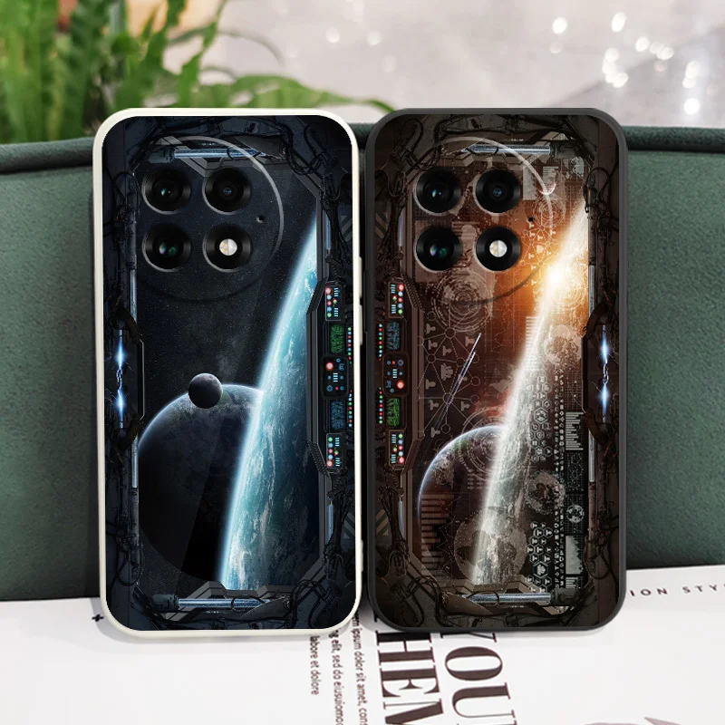 Fascinating Space Design Liquid Silicone Phone Case