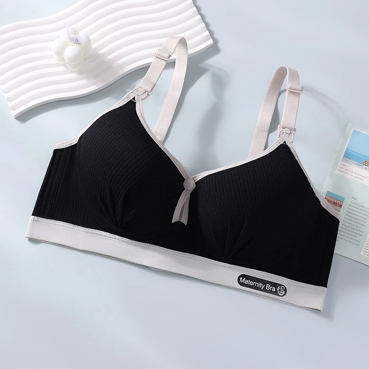 Women's Seamless  Breathable Nursing  Bra For All Seasons  Push-up  Pure Cotton  No Underwire  Maternity Sleepwear 2