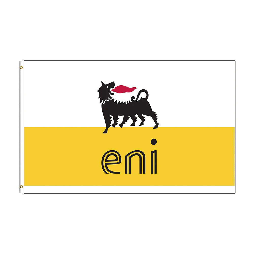

3x5 Ft ENI logo Flag Polyester Printed Racing Car Banner For Decor