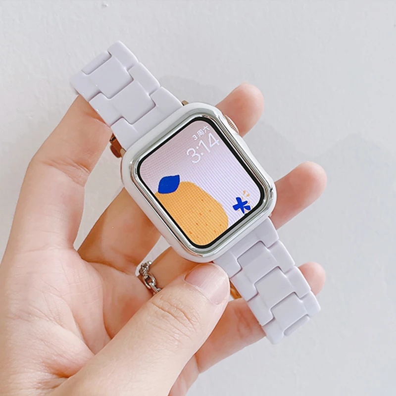 Candy Color Resin Strap For Apple Watch Ultra 2 49mm 45 41 42 44 40 mm Macaron Replace Wrist Bracelet Belt Watchband Accessories